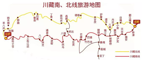 川藏南北线地图